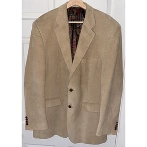 Lauren Ralph Lauren Men's Corduroy Coat Blazer Two Button Brown Paisley 42L